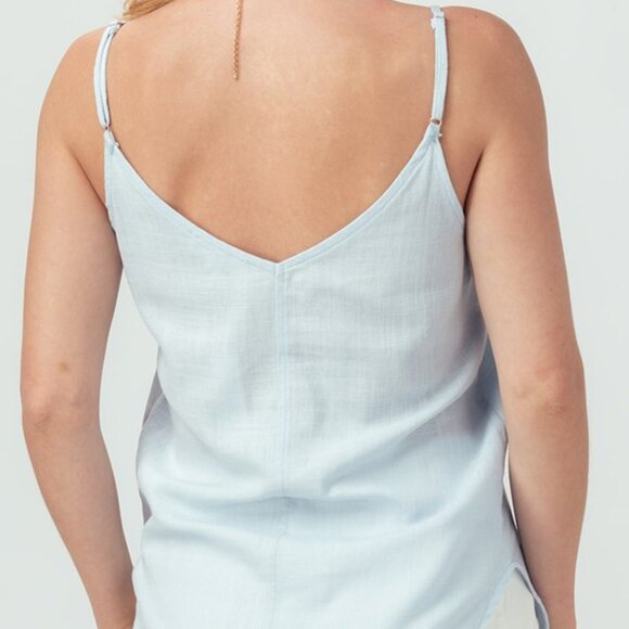 Linen Blue Cami - Picture 7 of 11